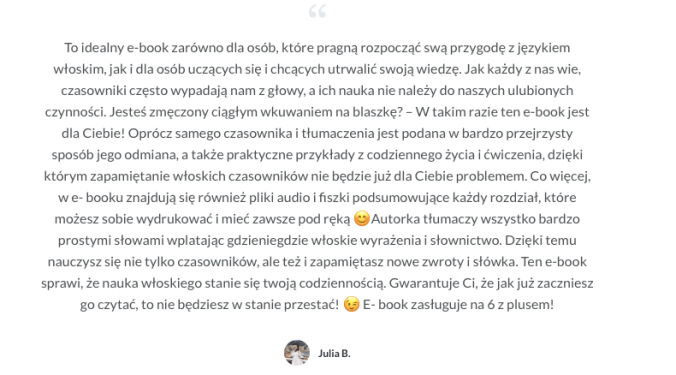 E-book włoski do nauki języka Rezencja 1